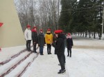 Возложение цветов к Мемориальному комплексу в честь 40-летия Победы. 
