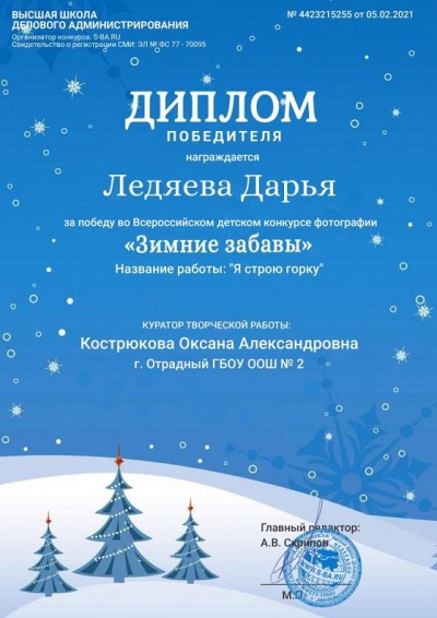 Зима – особая чудесная пора
